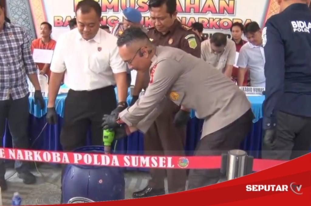 Perangi Narkoba, Polda Sumsel Musnahkan BB 4,55 Kg Sabu dan 23.573 Butir&nbsp;Ekstasi