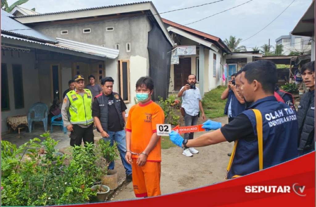 Satreskrim Polres Lubuk Linggau Gelar Rekonstruksi Kasus Pembunuhan di Batu Urip&nbsp;Taba