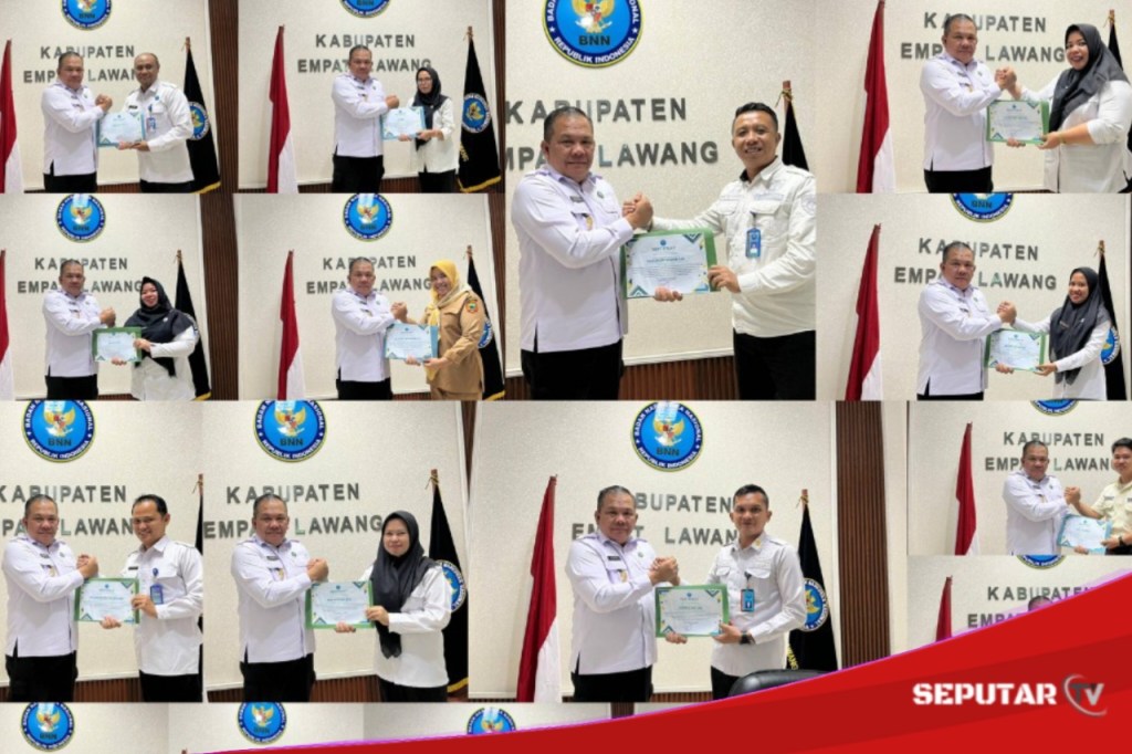 26 Personel BNNK Empat Lawang Terima Piagam Penghargaan, Perkuat komitmen P4GN