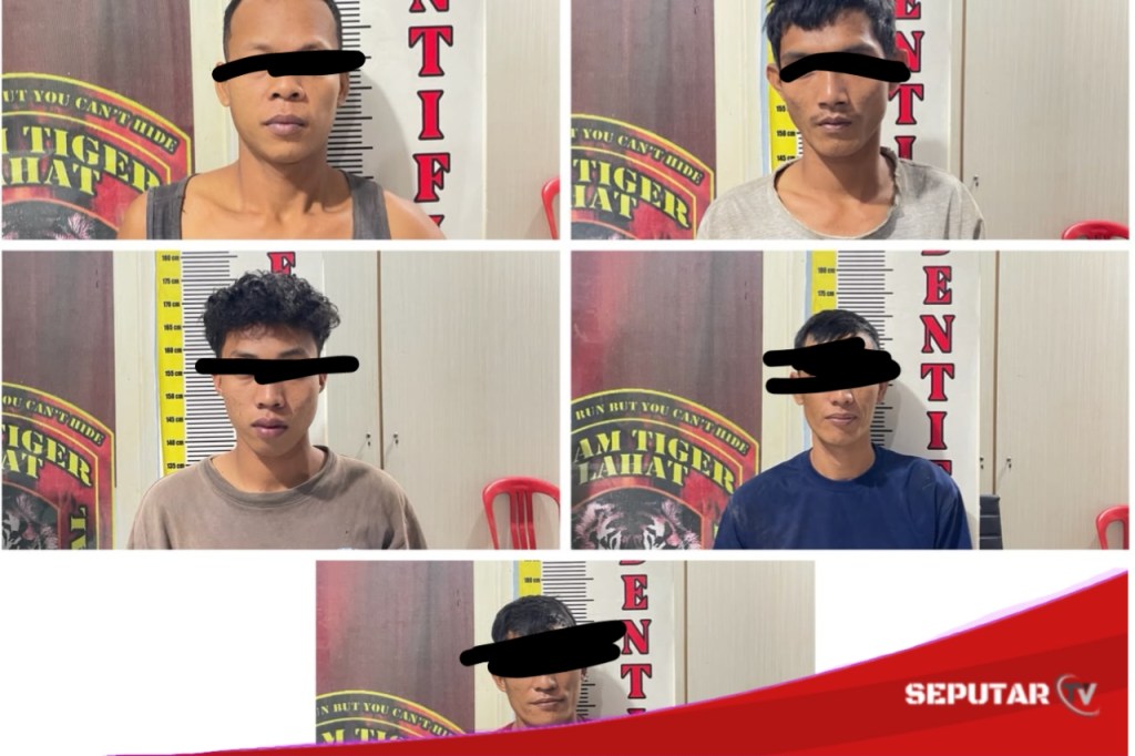 Satreskrim Polres Lahat Ungkap Kasus Pencurian TBS di Areal PT SMS, Lima Terduga Pelaku&nbsp;Diamankan